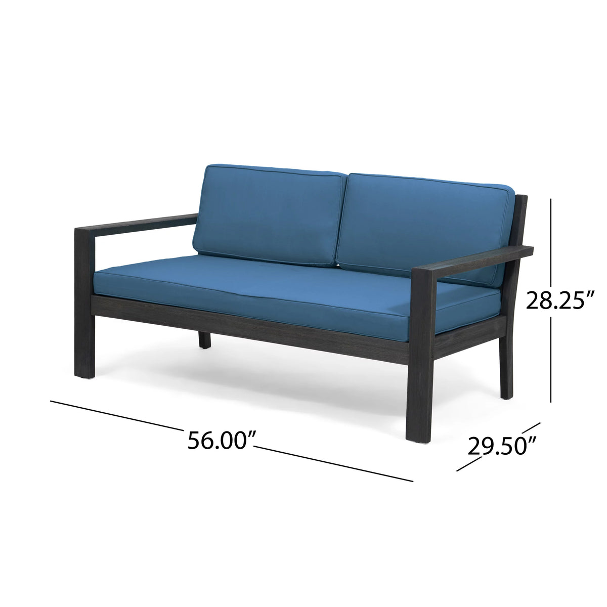 4 Seater Acacia Wood Chat Set with Cushions A207