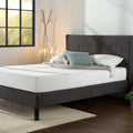 Dark Grey Upholstered Platform Bed V3212