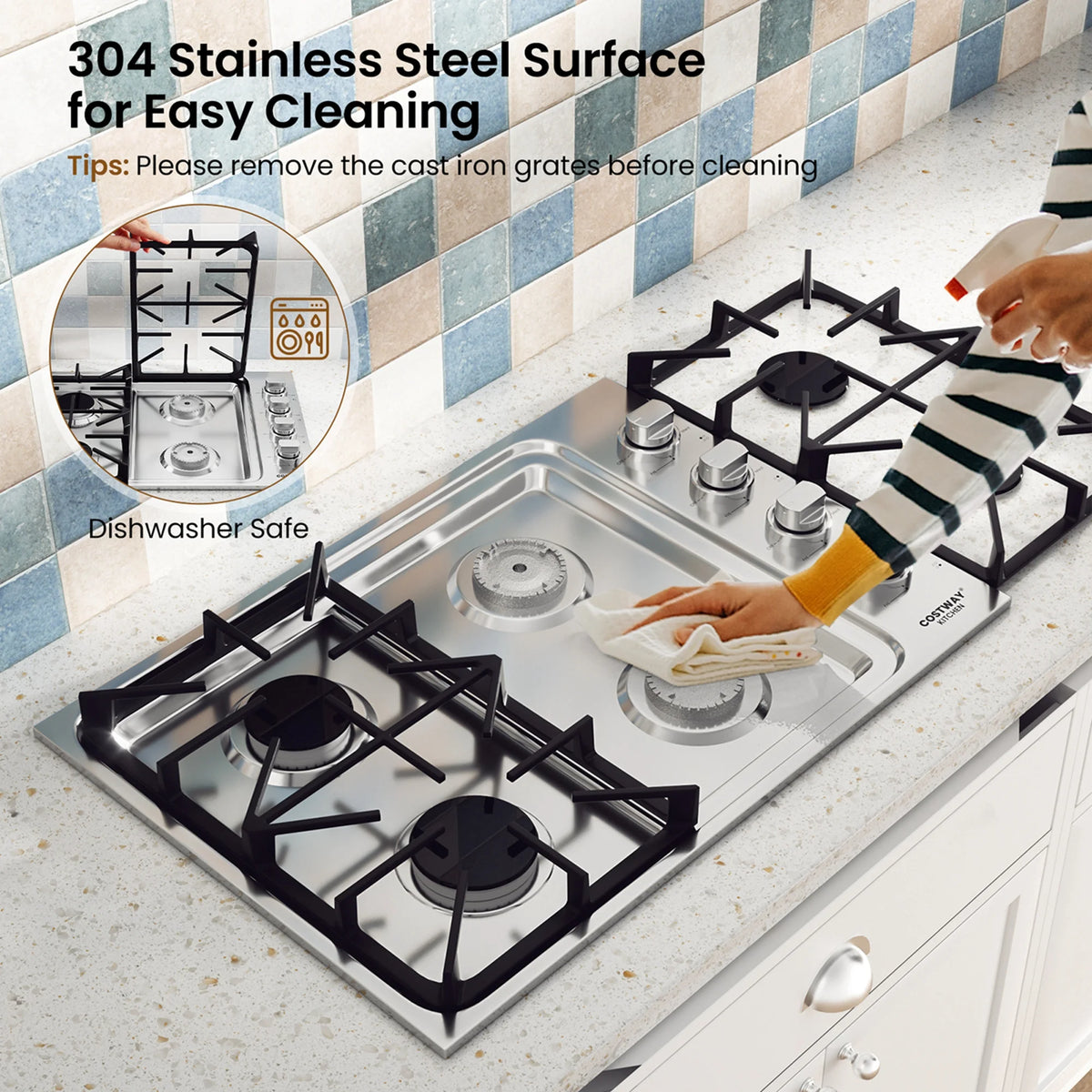 30 Gas Cooktop with 4 Sealed Burners X2907