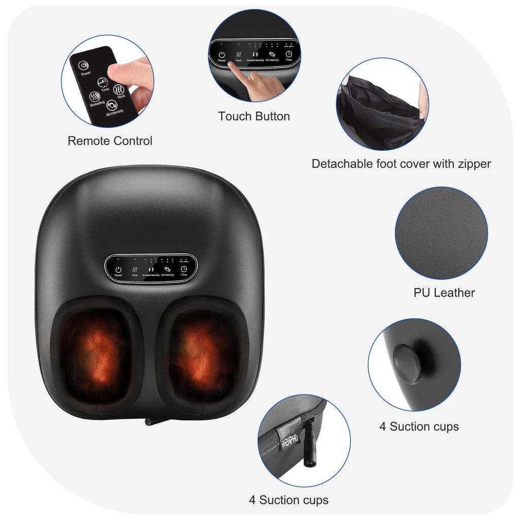 Black Shiatsu Foot Massager with Heat G3642