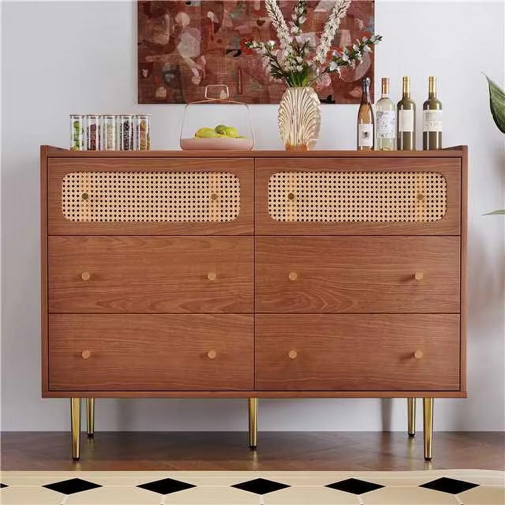 6 Drawer Rattan Dresser D365760