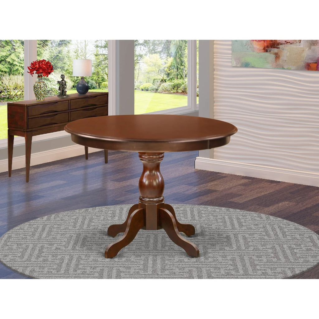 Mahogany Wood Dining Table with Pedestal Legs G722939