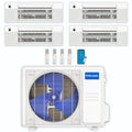 36,000 BTU 4 Zone Ceiling Cassette Ductless Air Conditioner and Heat Pump J14884
