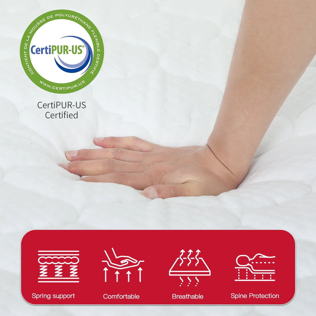 8 Inch Medium Firm Spring Full Size Mattress W303173