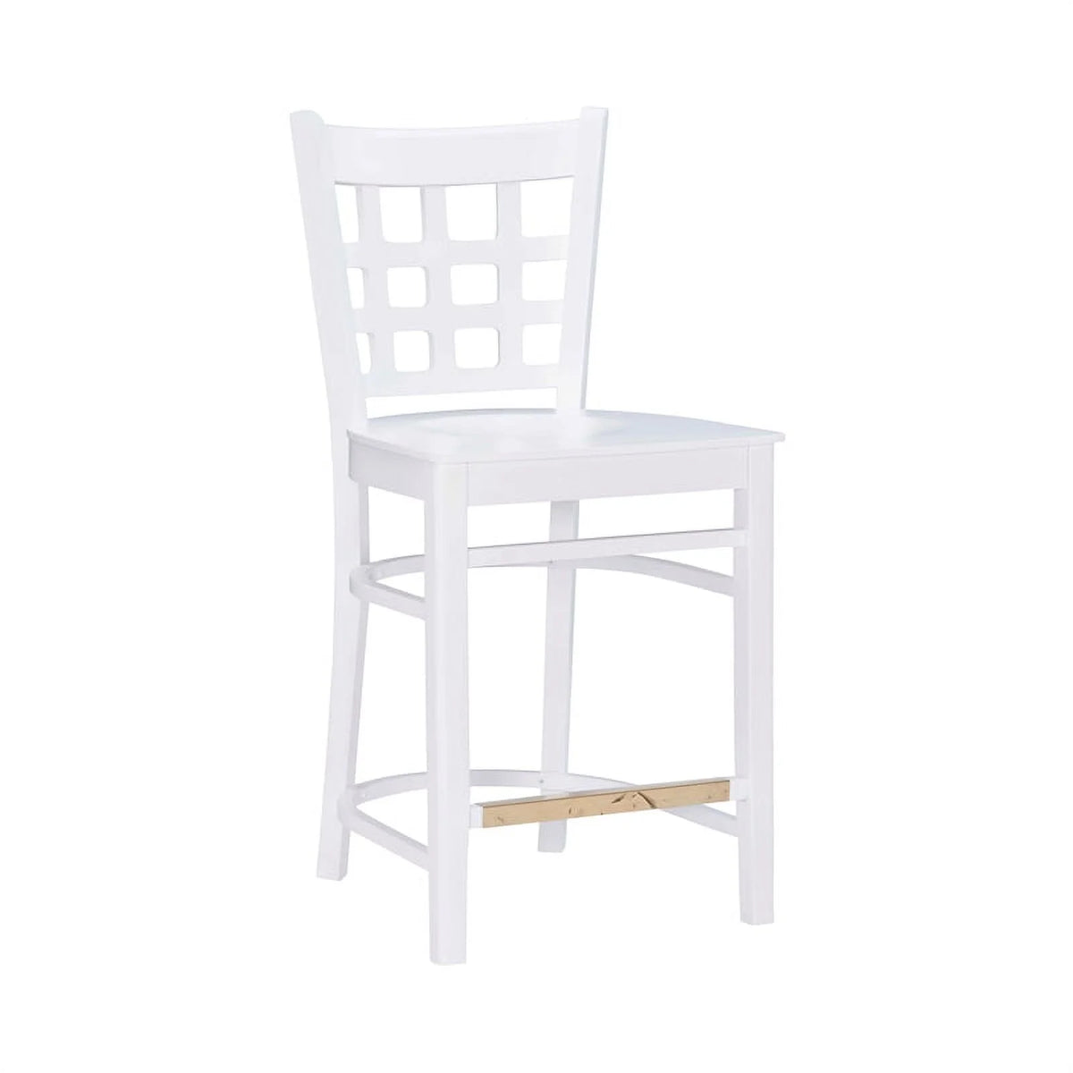 White Beech Wood Set of Two Counter Stools P732