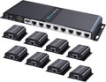 HDMI Extender Splitter over Ethernet Cat6/Cat7 Cable with IR Remote Control 8 Port 1 Input 8 Outputs Q33534