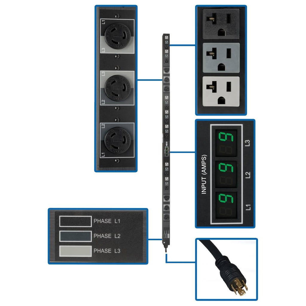 Vertical 3-Phase Metered Rackmount PDU Z773