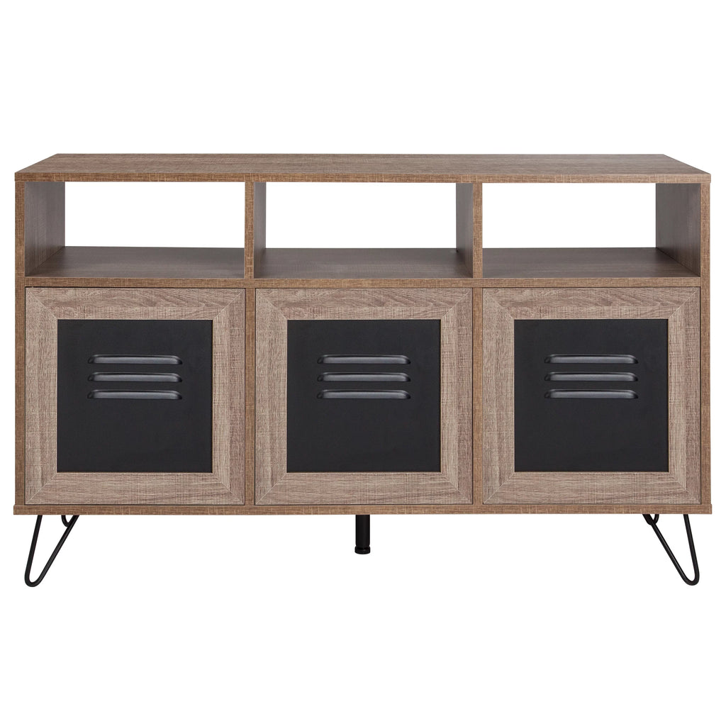 44"W 3 Shelf Storage Cabinet with Metal Doors N3179