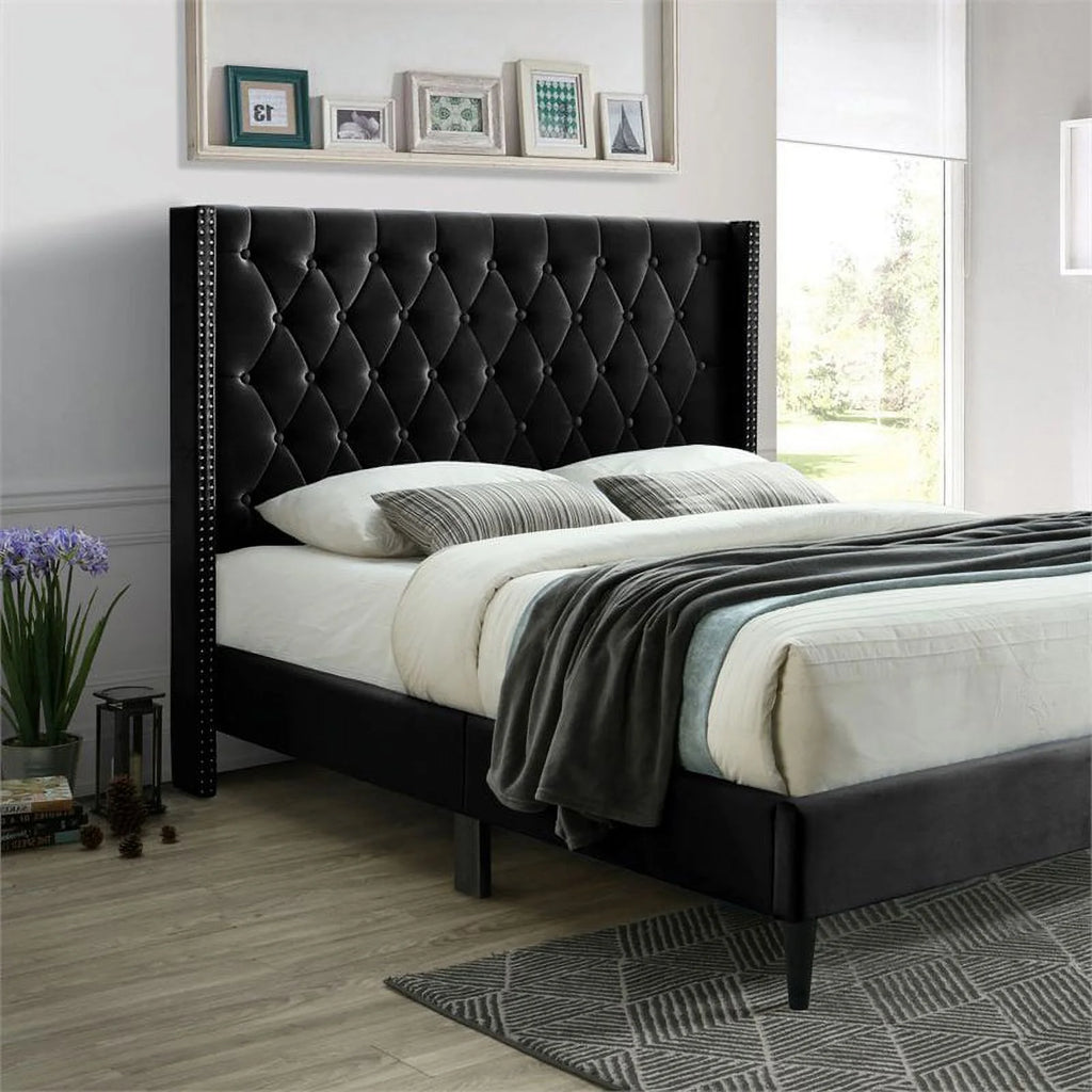 3-Piece Tufted Full Bed Dresser Nightstand Set E2090