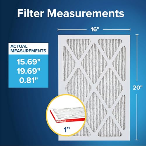 16x20x1 Pleated Electrostatic Air Filter, 6 Pack R44584