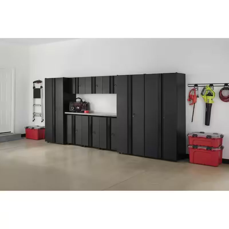 10-Piece Welded Steel Garage Storage System in Black Z675700