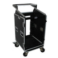 16U Rack 10U Top Mixer DJ Combo Flight Case with Laptop Shelf D4851