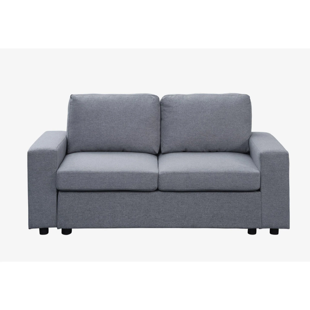 Gray Linen Loveseat C4780