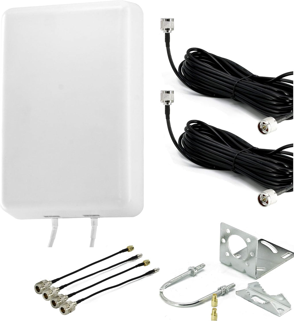 4G LTE Wide Band MIMO Panel Antenna Kit with SMA Adapters I444343