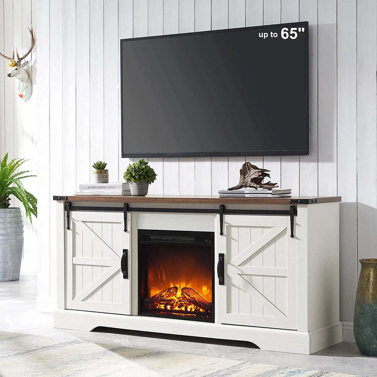 58 Electric Fireplace TV Stand X68375