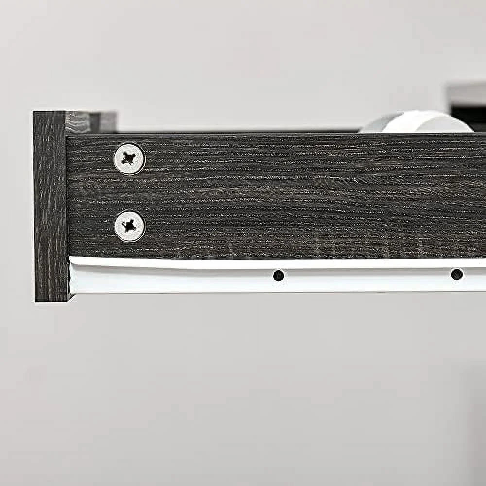 Grey Computer Desk with Drawer and Shelves S80828