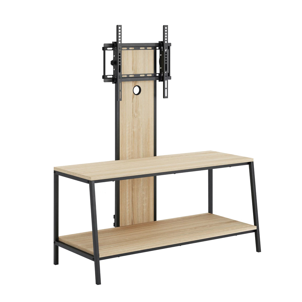 Wood & Metal 2-Shelf TV Stand with Mount Y7574