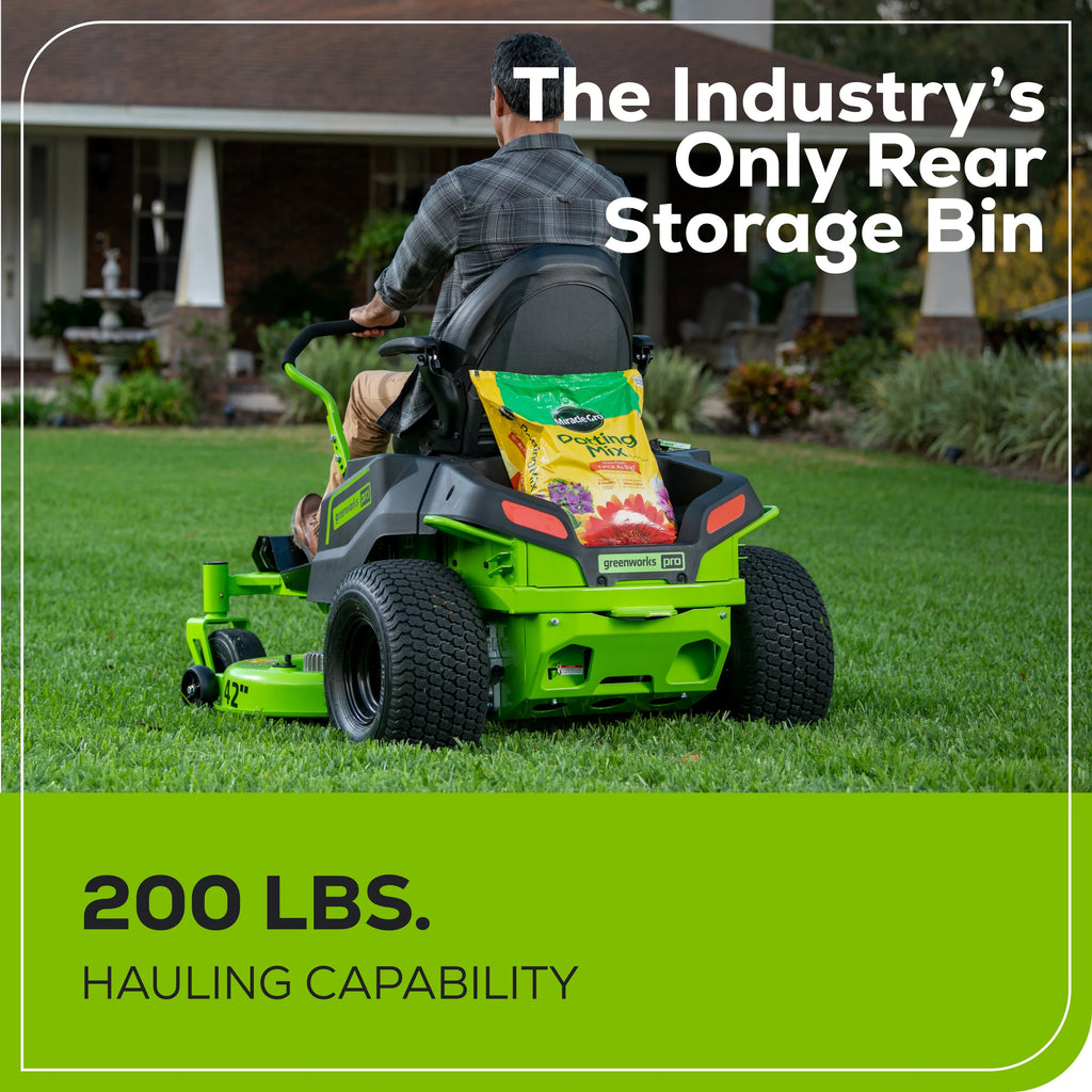 60V 42" Cordless Battery Zero Turn Riding Lawn Mower with 8Ah Batteries G213937