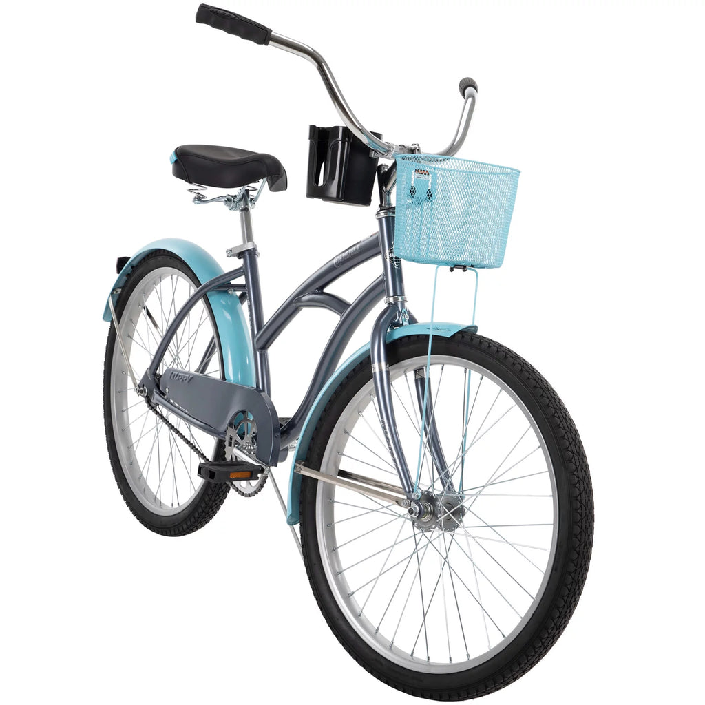 24 Inch Gray Cruiser Bike D387