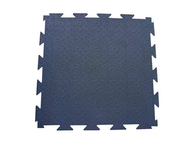 Blue 1/4 in Interlocking Rubber Flooring Tiles 5 Pack U67613