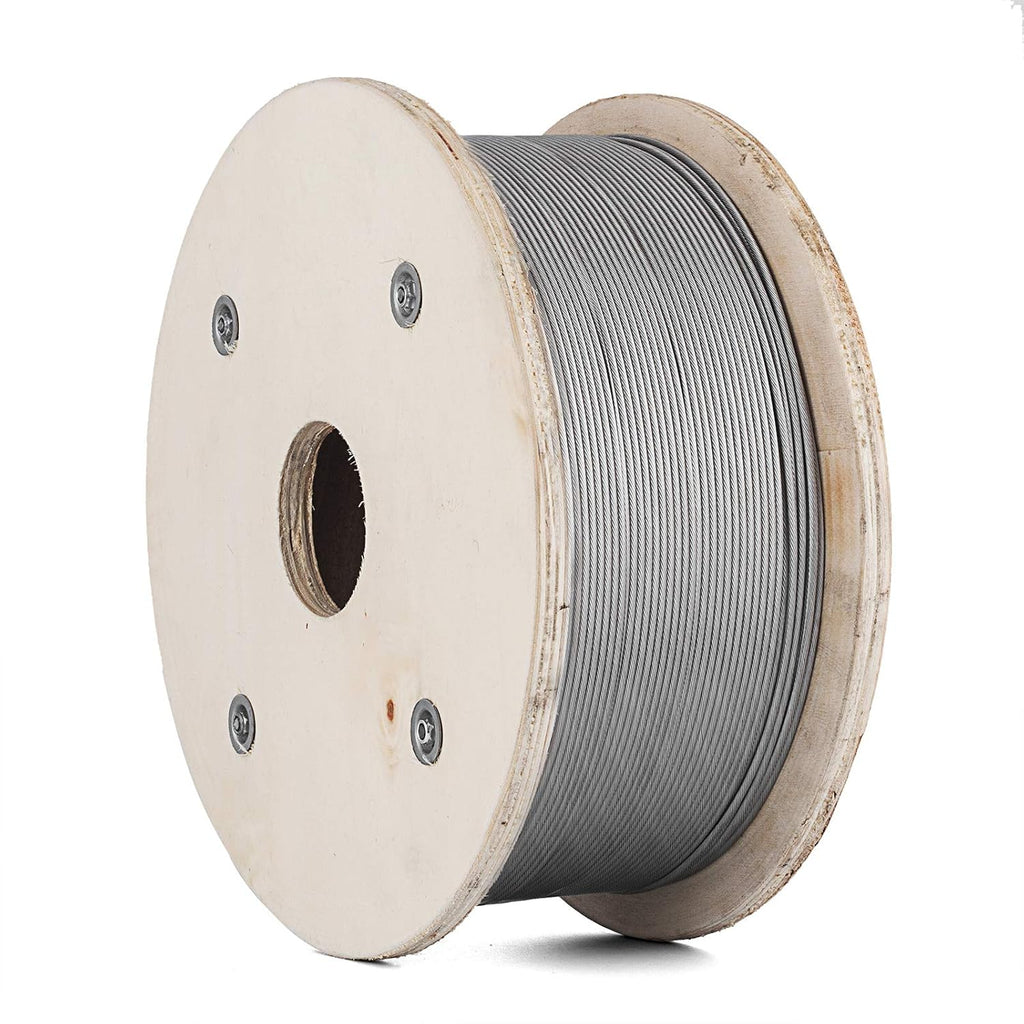 T316 Stainless Steel Wire Rope 1/8 1x19 Cable Y776544