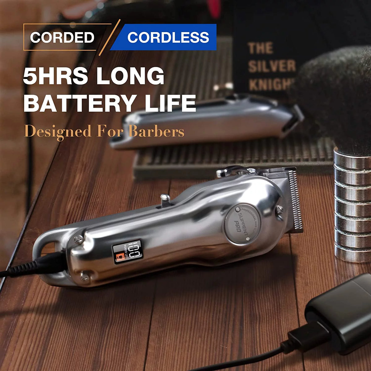 Cordless Hair Clippers & T-Blade Trimmer Combo with LED Display Z22190