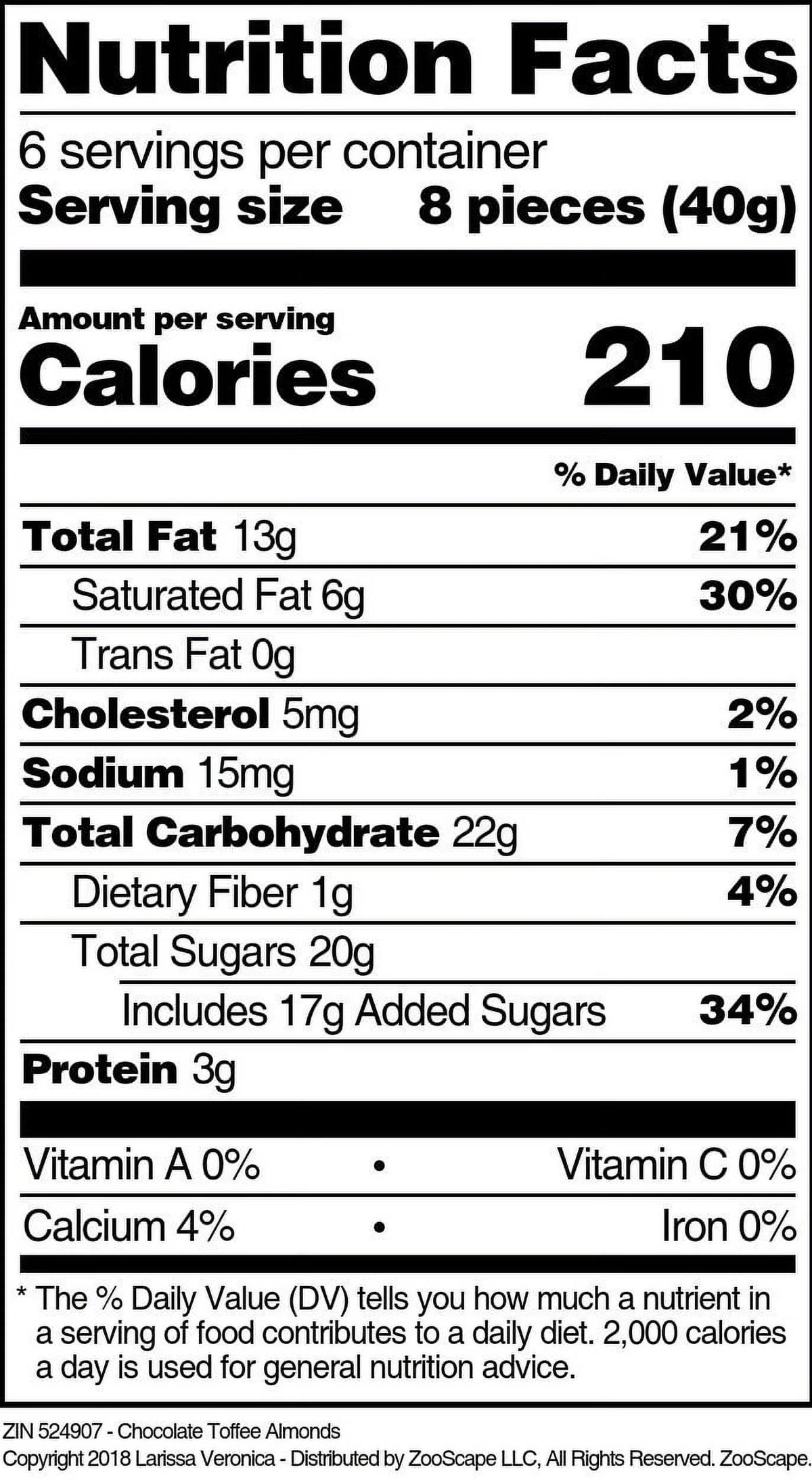 Chocolate Toffee Almonds 8 oz 2-Pack H406401