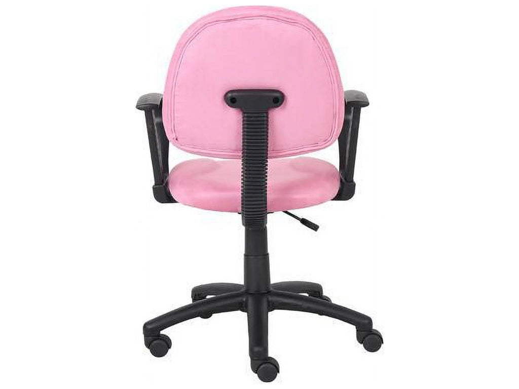 Pink Microfiber Chair with Loop Arms G9972