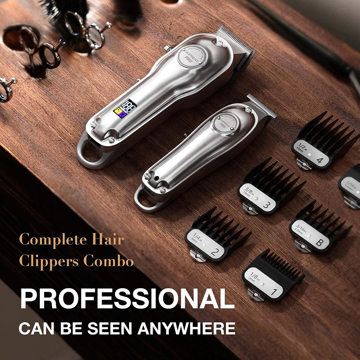 Cordless Hair Clippers & T-Blade Trimmer Combo with LED Display Z22190