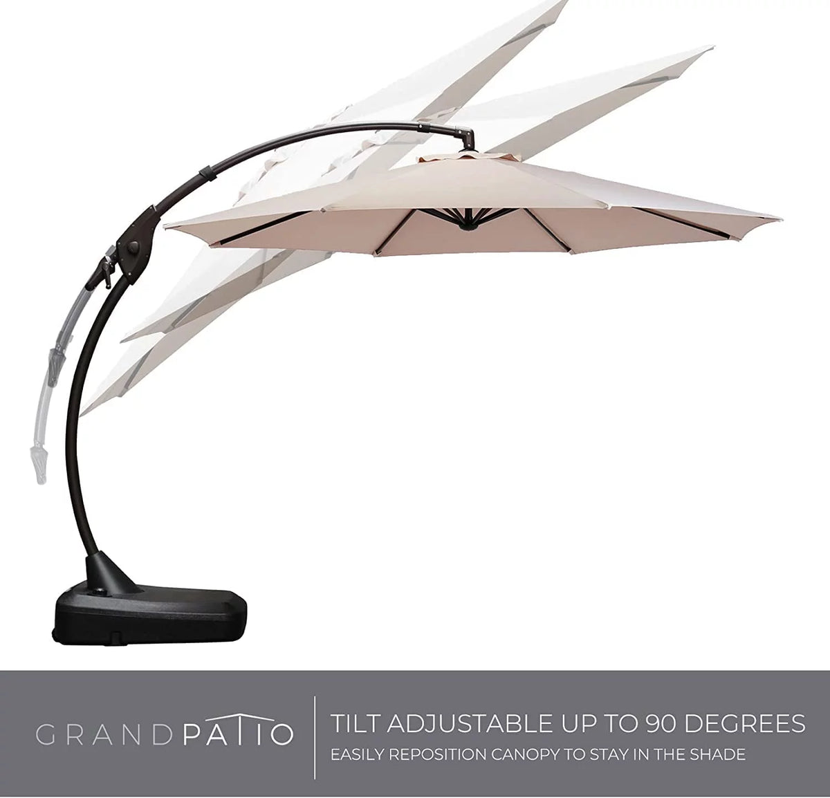 11-Ft Outdoor Patio Umbrella with Base Y72667