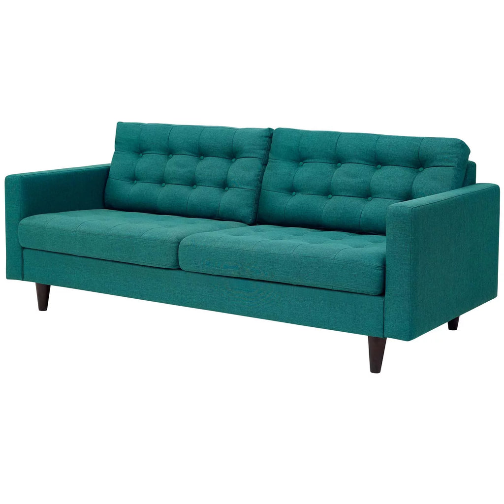 Fabric Aqua Blue Armchair and Sofa Set D442535