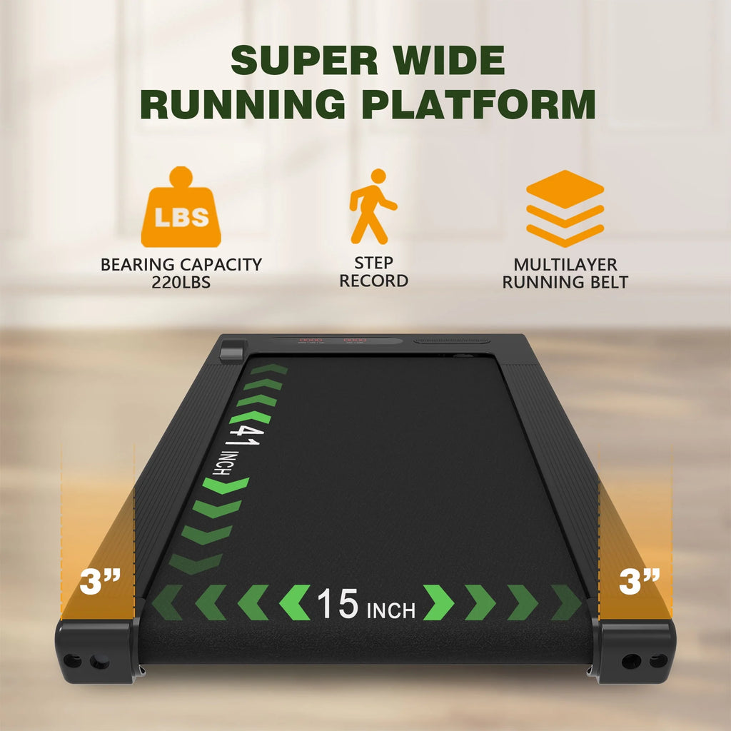 2 in 1 Space Saving Walking Pad Treadmill V605