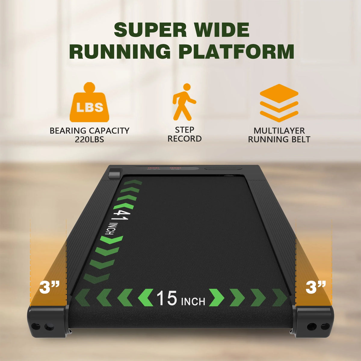 2 in 1 Space Saving Walking Pad Treadmill V605