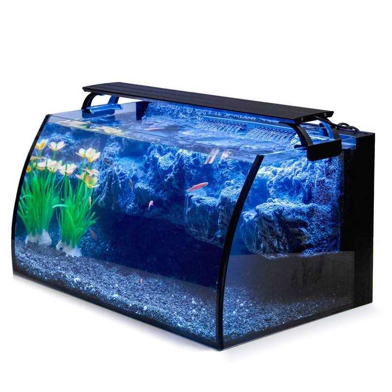 8 Gallon LED Glass Aquarium Kit with Power Filter Pump M8314