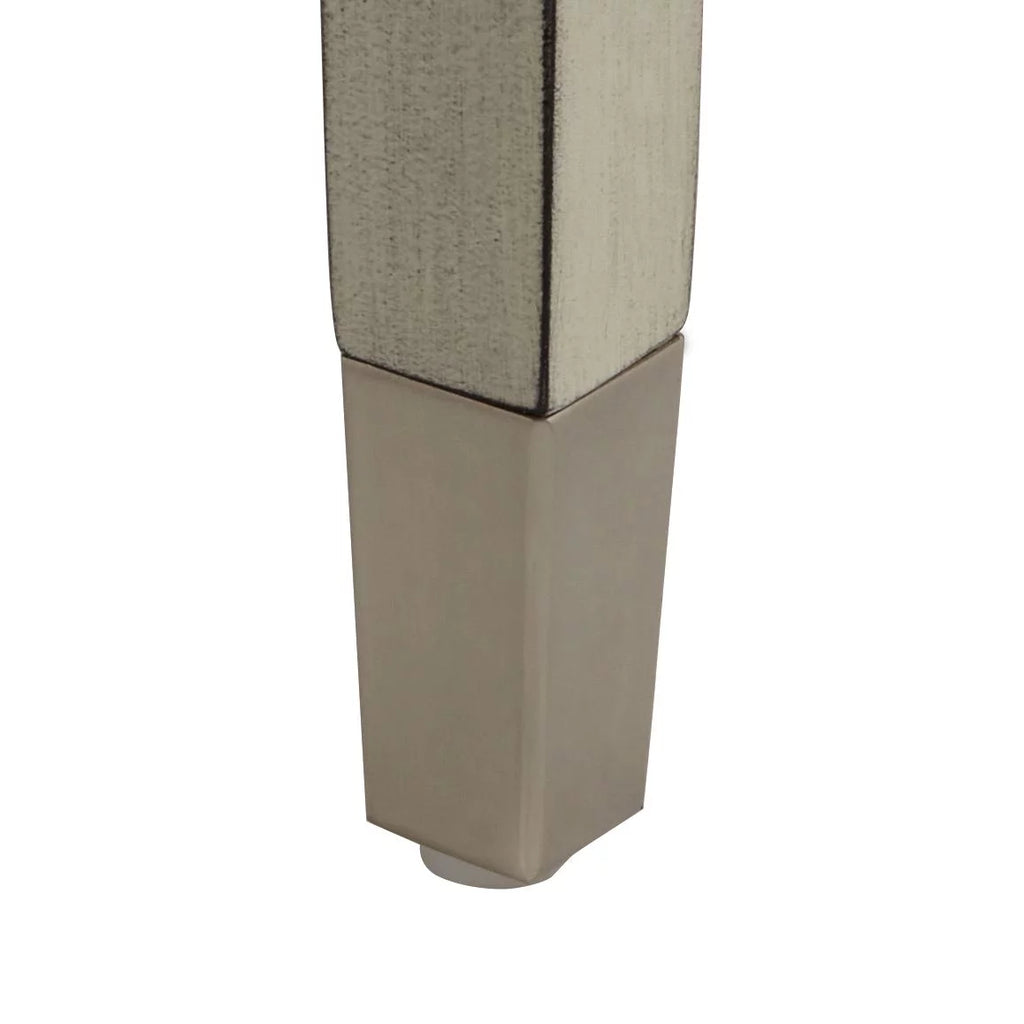 Wood Bar Stool Gray Faux Leather Footrest T83507