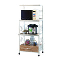 White Kitchen Shelf on Casters T806394