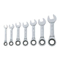 Metric Ratcheting Combination Wrench Set, 7 Piece J385