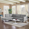 Light Gray Upholstered Fabric Sectional K3323