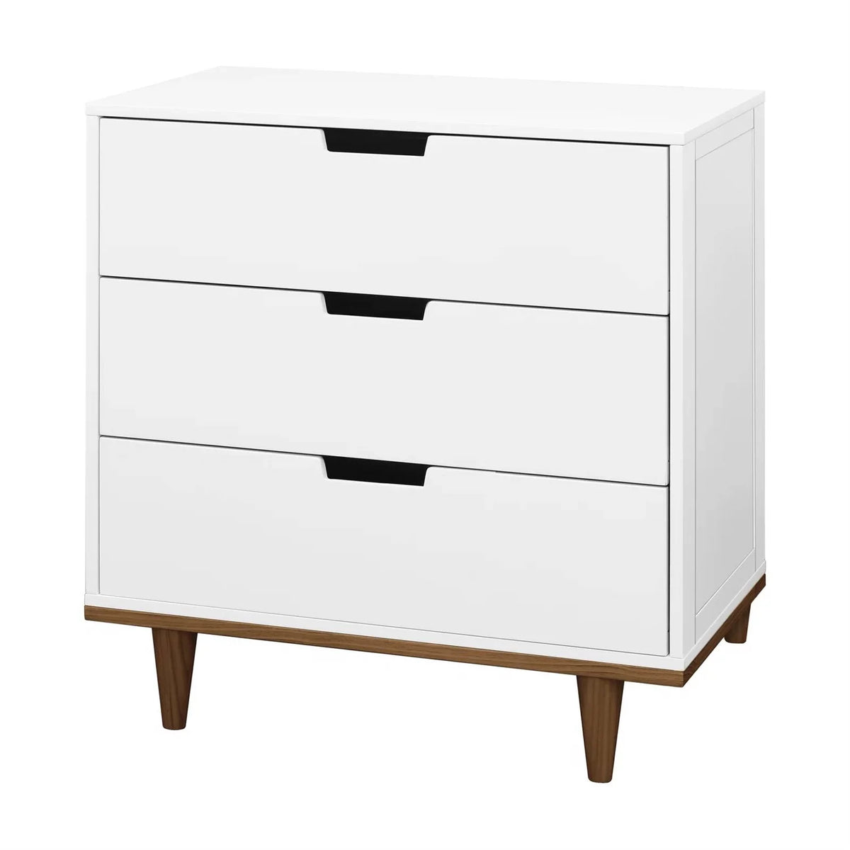 White 3 Drawer Wood Dresser B811918