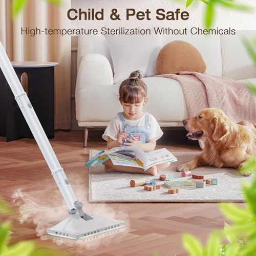 Steam Mop Cleaner with Detachable Handheld Steamer, 10-in-1 Accessories, Gray E589717