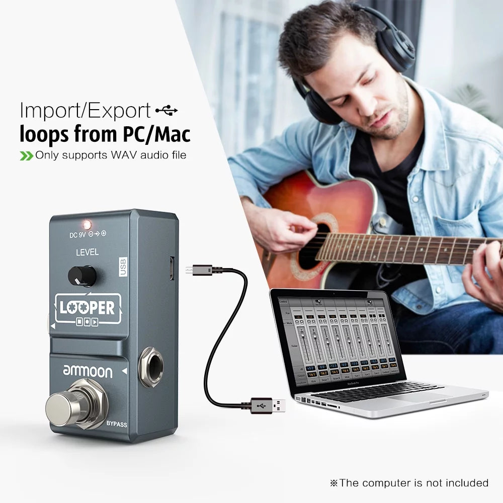 Loop Electric Guitar Effect Pedal with Recording C2048