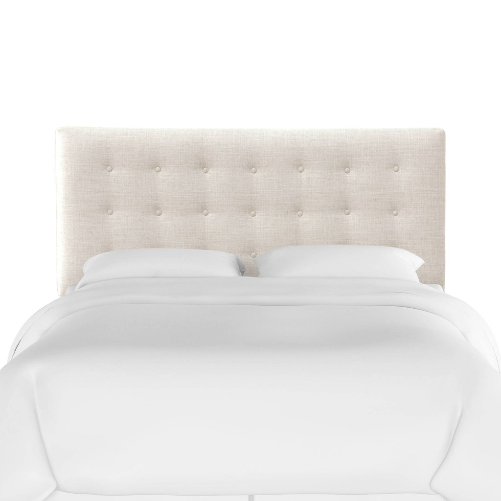 California King Linen Button Headboard S6309