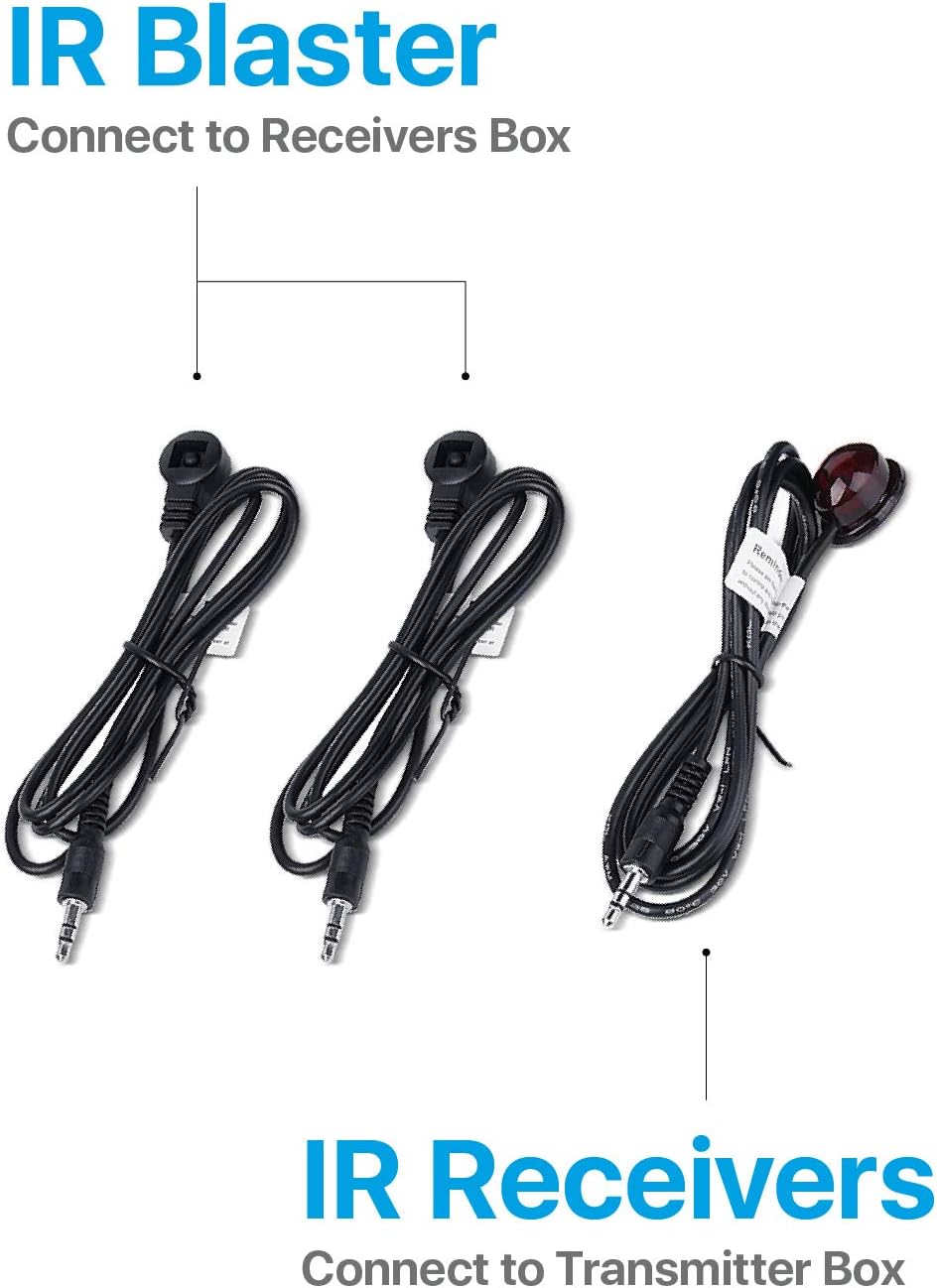 HDMI Extender Splitter over Ethernet Cat6/Cat7 Cable with IR Remote Control 8 Port 1 Input 8 Outputs Q33534