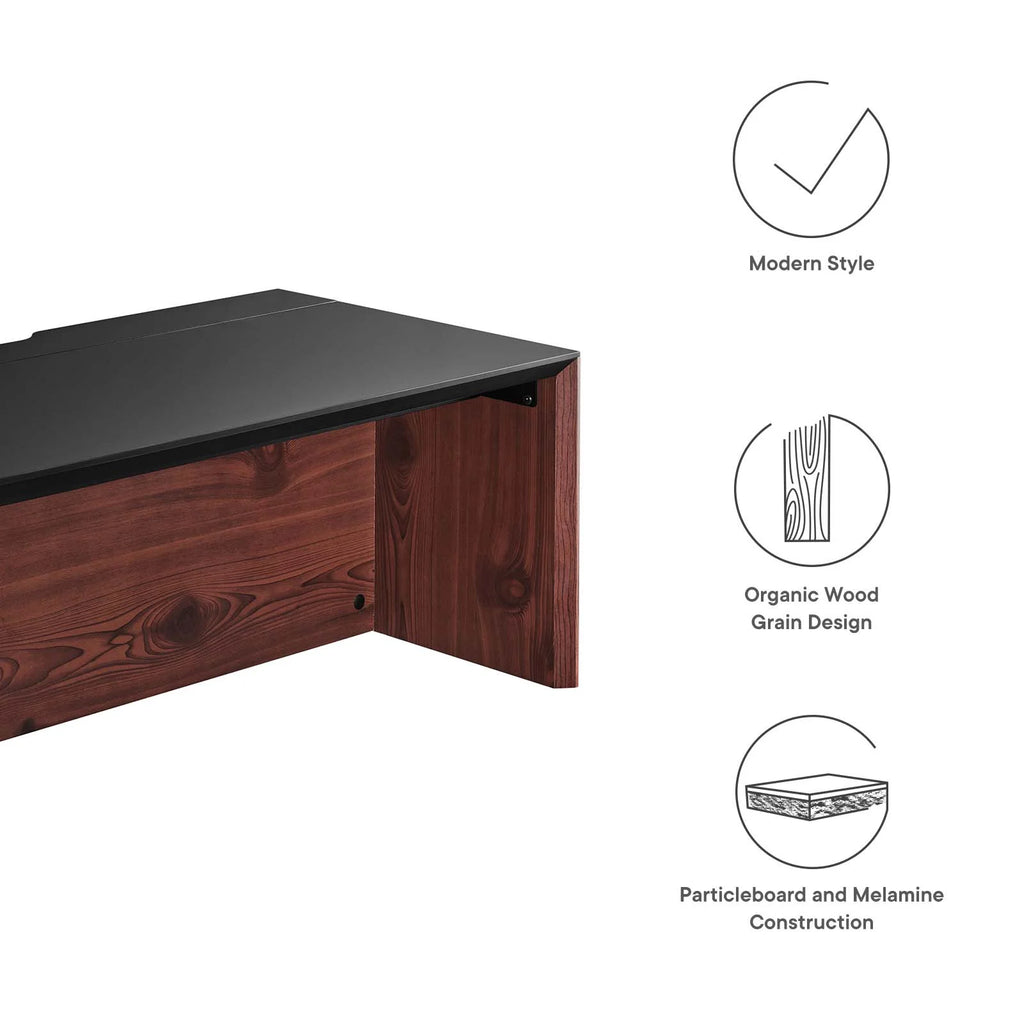 38" Wall-Mount Office Desk with Cabinet and Shelf Y32995