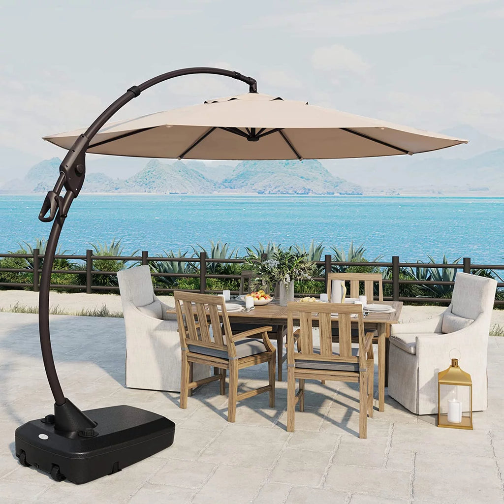 11-Ft Outdoor Patio Umbrella with Base Y72667