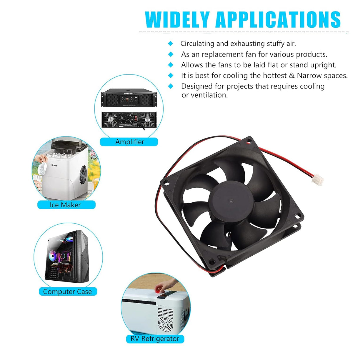 80mm 12V Brushless PC Case Fan V995
