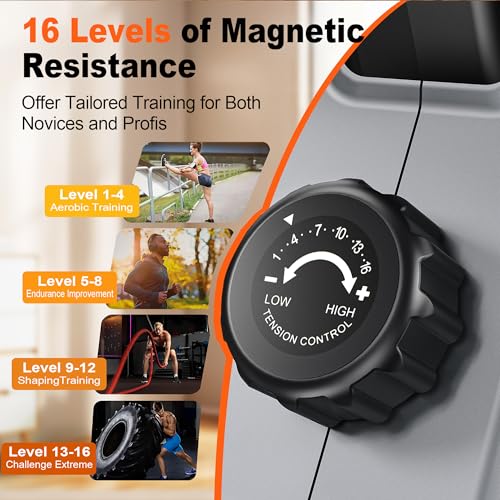 Quiet Magnetic Rowing Machine with Bluetooth and 360lb Weight Capacity Q1780
