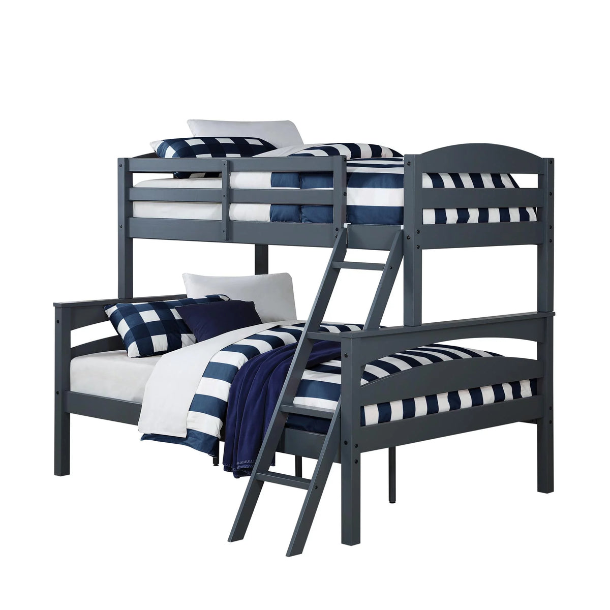 Gray Convertible Twin-Over-Full Bunk Bed I167608
