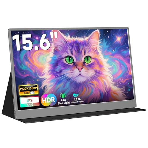 15.6inch 1080P FHD HDR IPS Portable Gaming Monitor with Smart Cover A874