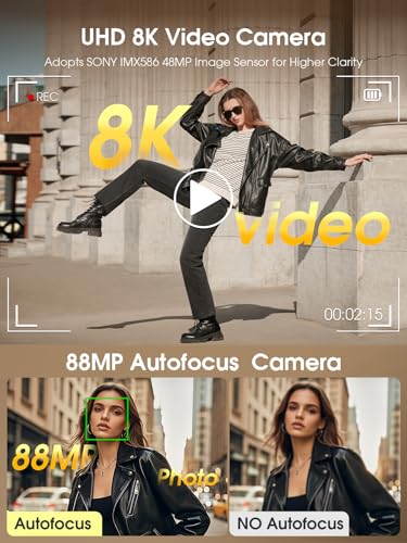 8K Digital Camera with WiFi Touch Screen 16X Zoom D57010